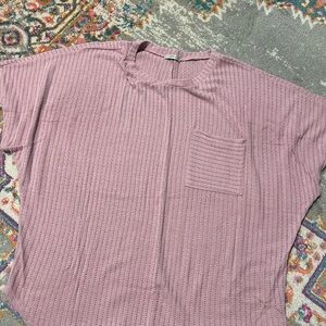 JODIFL Blush Knit Short Sleeve Top